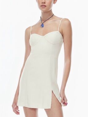 Aritzia Sunday Best Viola Bustier Mini Dress Off-White Sz L
